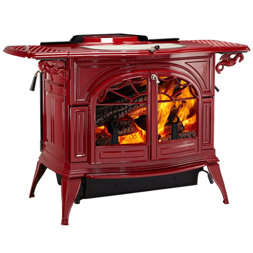 CLEARANCE Vermont Castings Defiant Wood Burning Stove - Bordeaux Red ...