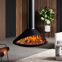 Onyx Orbit Ceiling Hanging Electric Fire