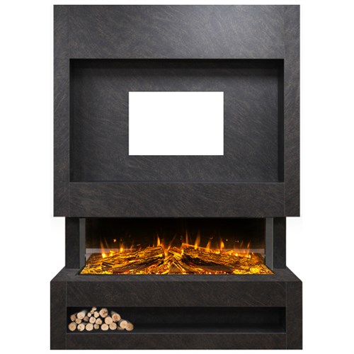 Celsi Electriflame DLX 1250 Media Wall Unit - Cupria Slate