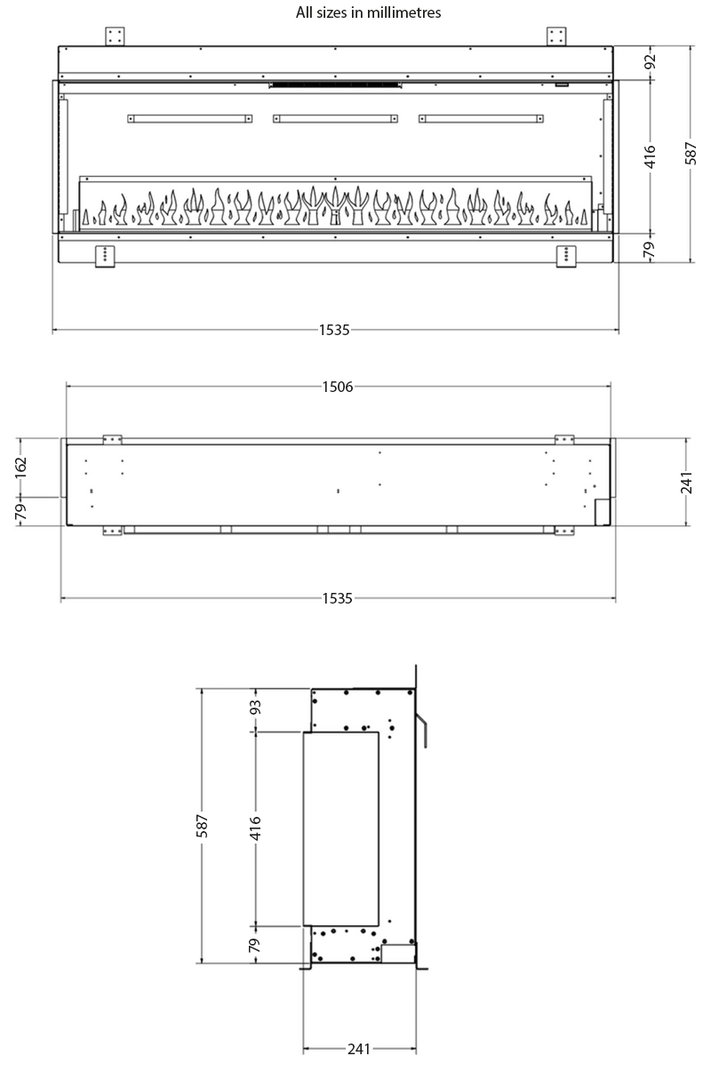 Aura Kinver 1500 SL Dimensions