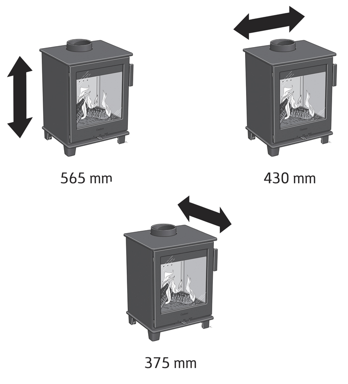 Contura 110 Stove Dimensions