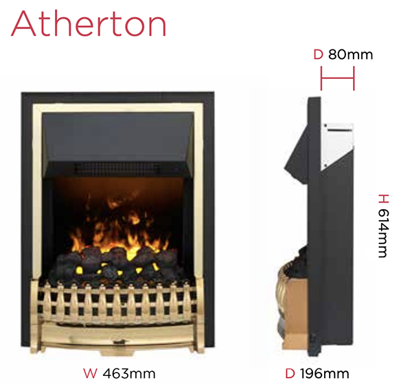 Dimplex Atherton Electric Fire Dimensions