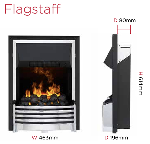 Dimplex Flagstaff Sizes