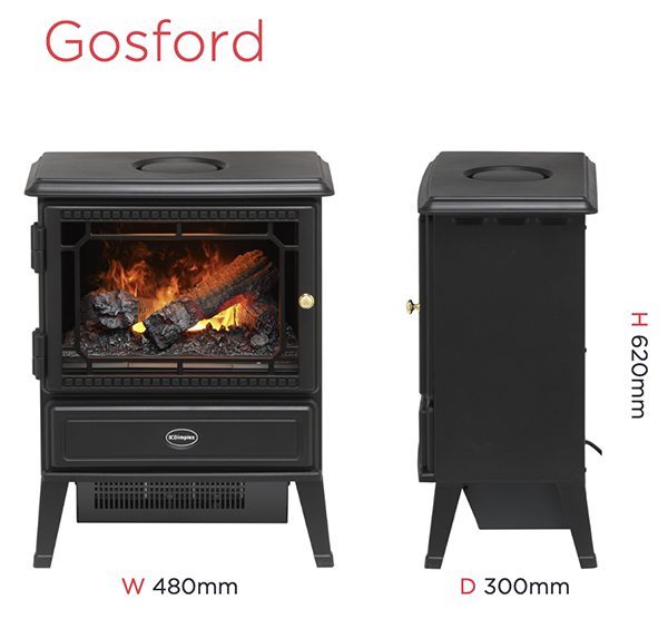 Dimplex Gosford Sizes