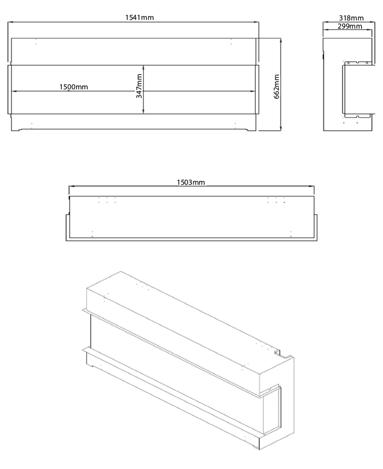 Dimplex Vivente Plus 150 Fireplace Sizes