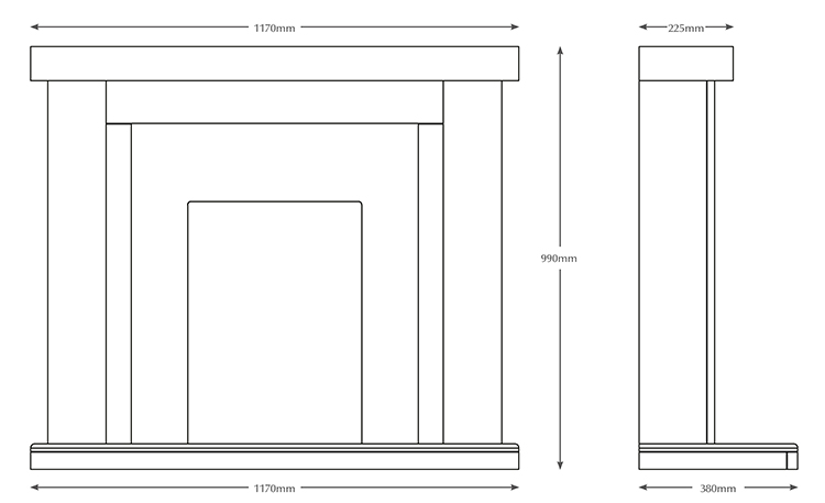 Elgin & Hall Charlestown Suite Sizes