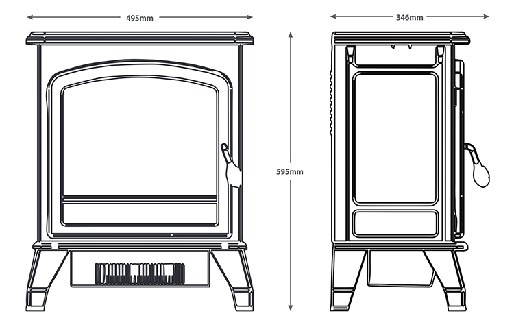 Trowpoint Electric Stove Dimensions