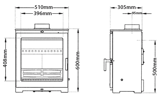 Flavel Arundel XL Wood Burning / Multi-Fuel Stove - Hotprice.co.uk