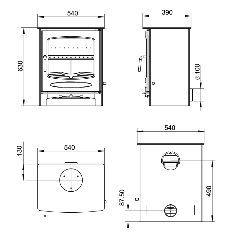 Sherwood 12 Boiler Stove Sizes - Henley Stoves