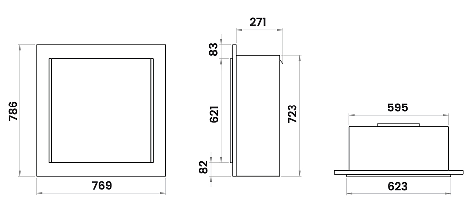 Paragon P5 Gas Fire Sizes