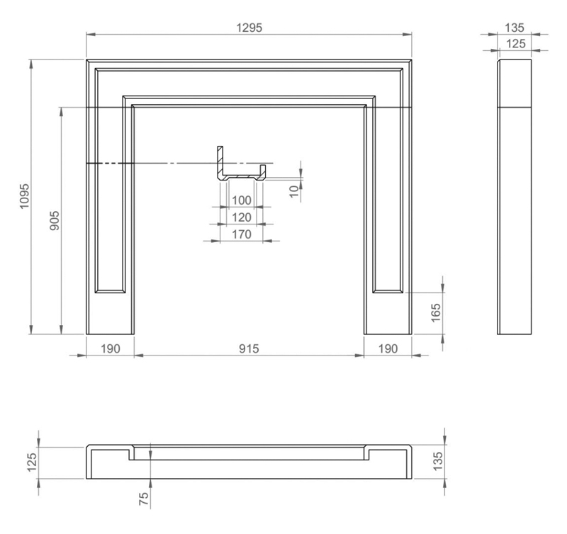 Allora Fireplace Mantel Sizes | The Penman Collection