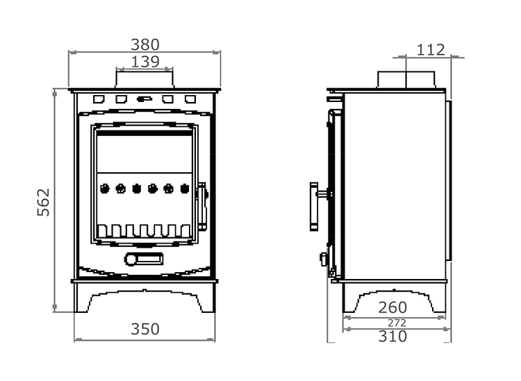 Kirkham Multifuel Stove Sizes