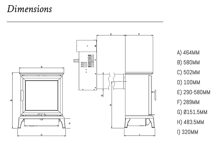 Ravel 400C Balanced Flue Sizes