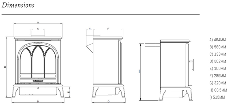 Ravel 400T Gas Stove Sizes Wildfire