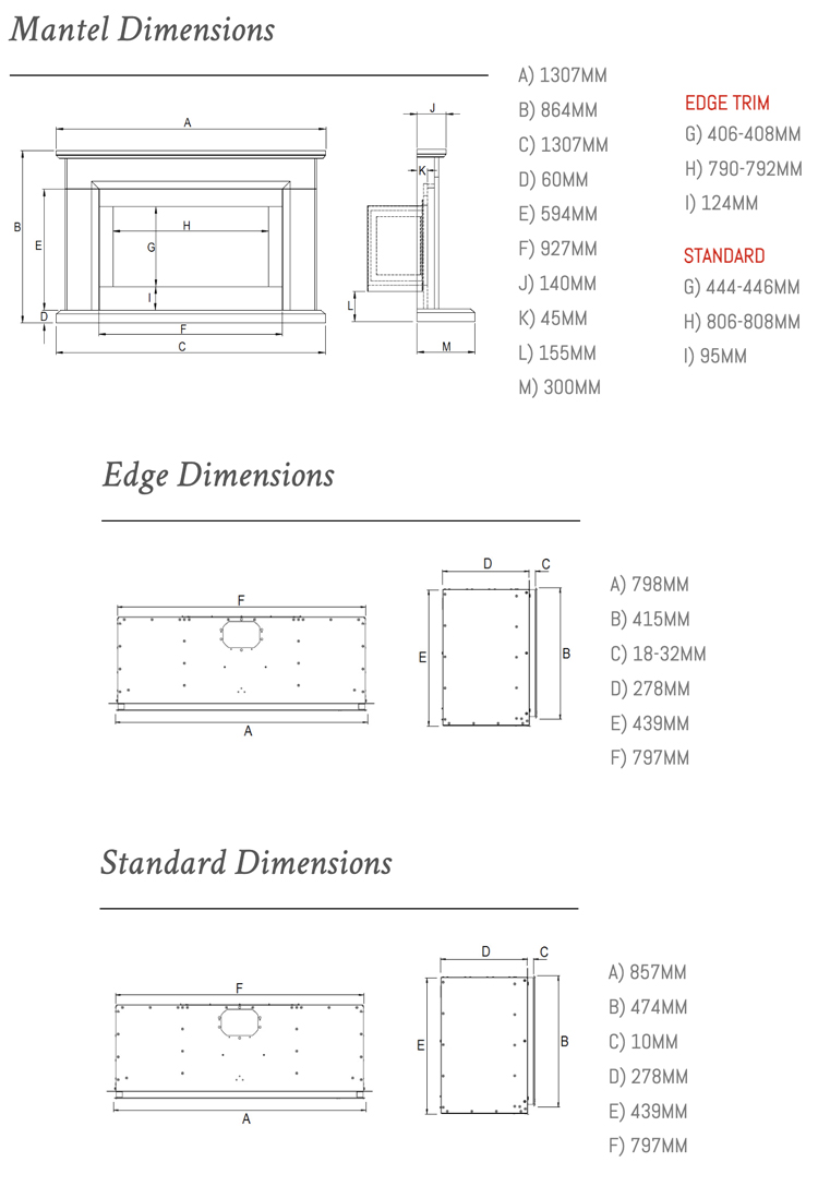 Ravel 800 Asti Suite Dimensions