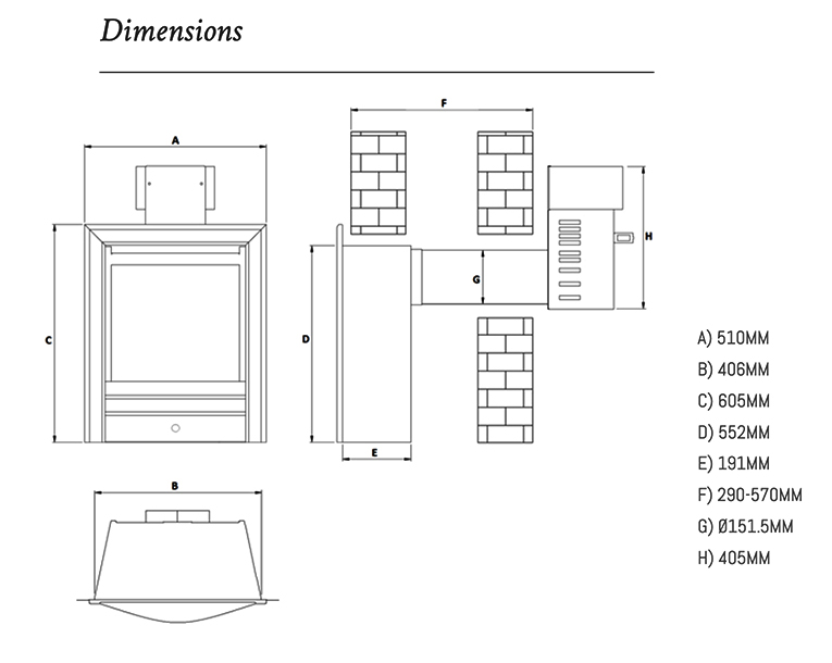 Wildfire Ellipsis HIW Balanced Flue Dimensions