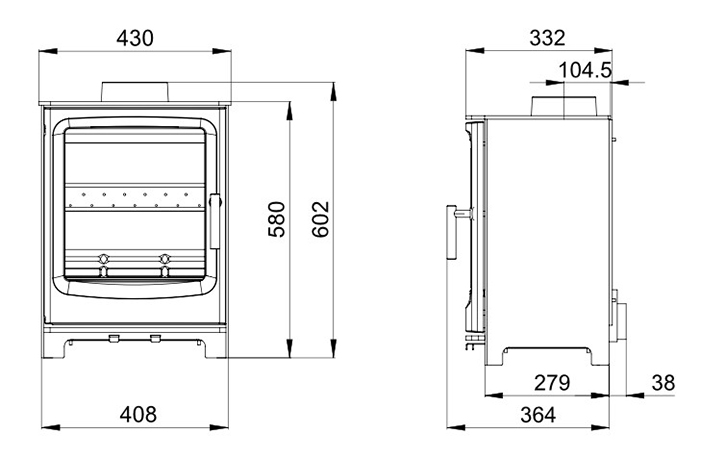 Carrington 5 Sizes - Woodford Stoves