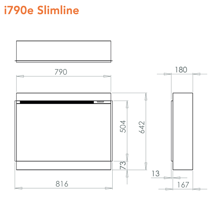 i790e Slimline Fire Sizes